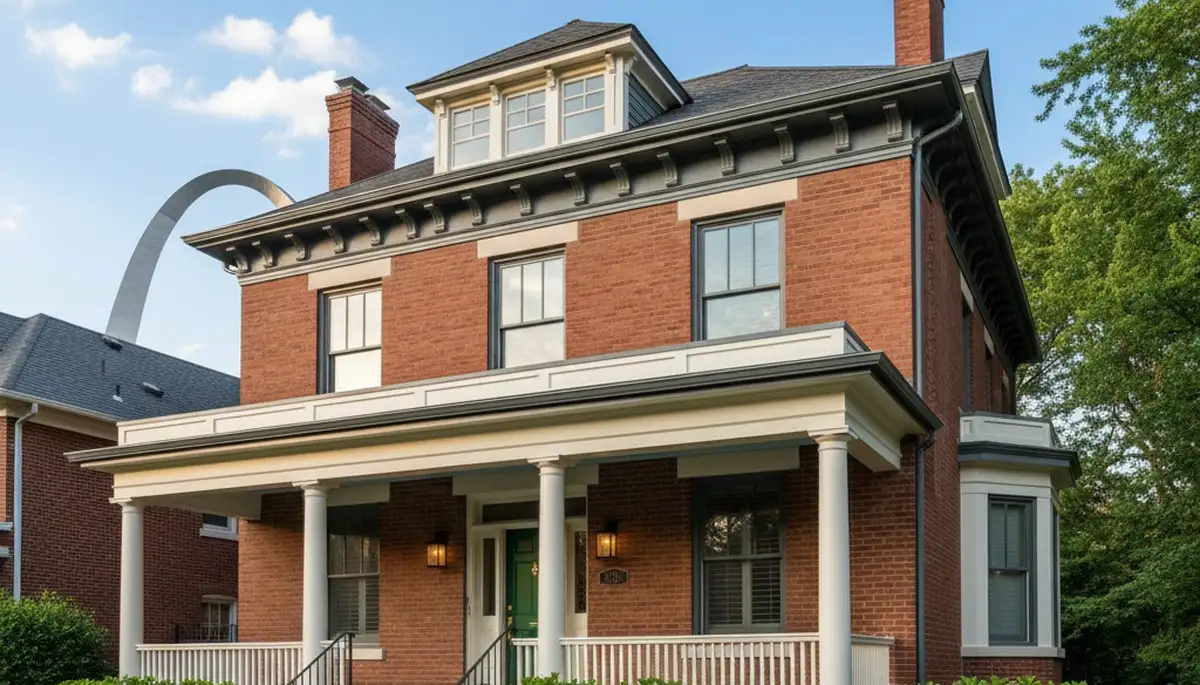 Freshly painted Saint Louis home exterior with smooth, durable finish by local professional house painters