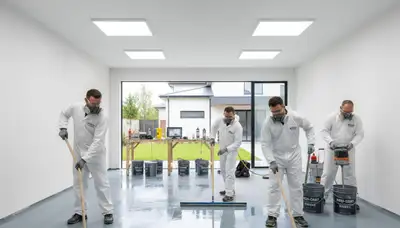 Professional epoxy floor coating in Saint Louis, MO garage by local painting experts