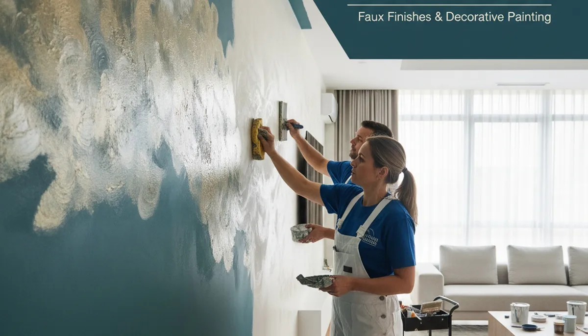 Faux painting with custom decorative wall finishes by professional painters in Saint Louis, MO