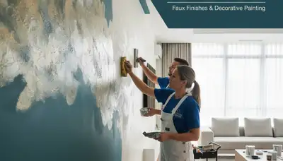 Faux painting with custom decorative wall finishes by professional painters in Saint Louis, MO
