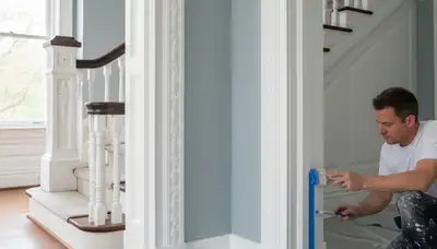 Interior trim painting in Saint Louis, MO with crisp edges and detailed finish by local house painters