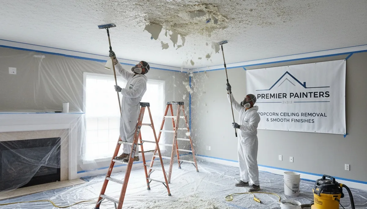 Professional popcorn ceiling removal and refinishing in Saint Louis, MO home interior
