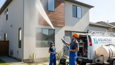 Professional pressure washing brick home exterior in Saint Louis MO by local house painters