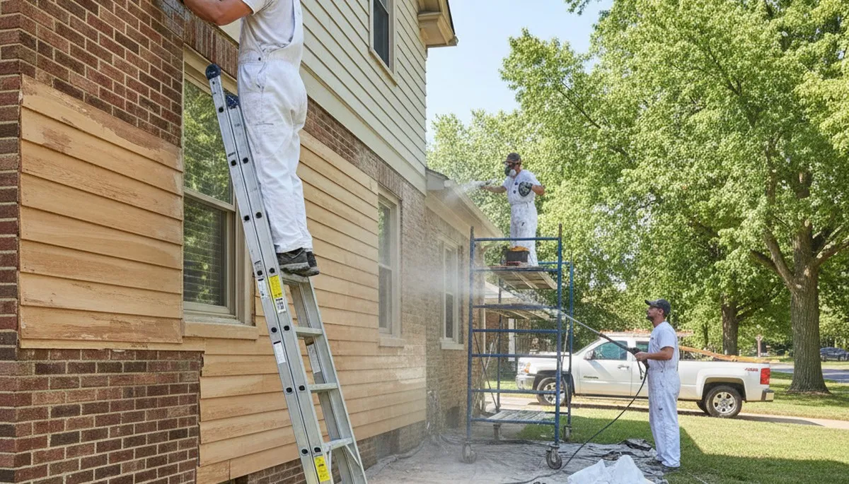 Professional surface preparation for exterior house painting in Saint Louis, MO