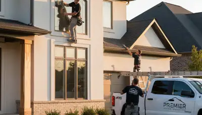 Professional wood rot repair on home exterior by expert painters in Saint Louis, MO
